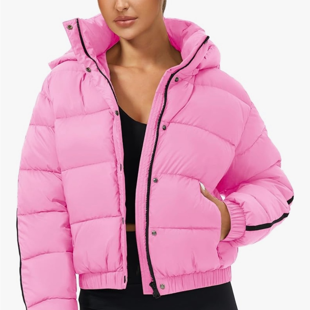 Amazon Women's Bright Pink Puffer Jacket